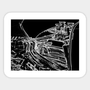 GT40 Engine Tracing Sticker